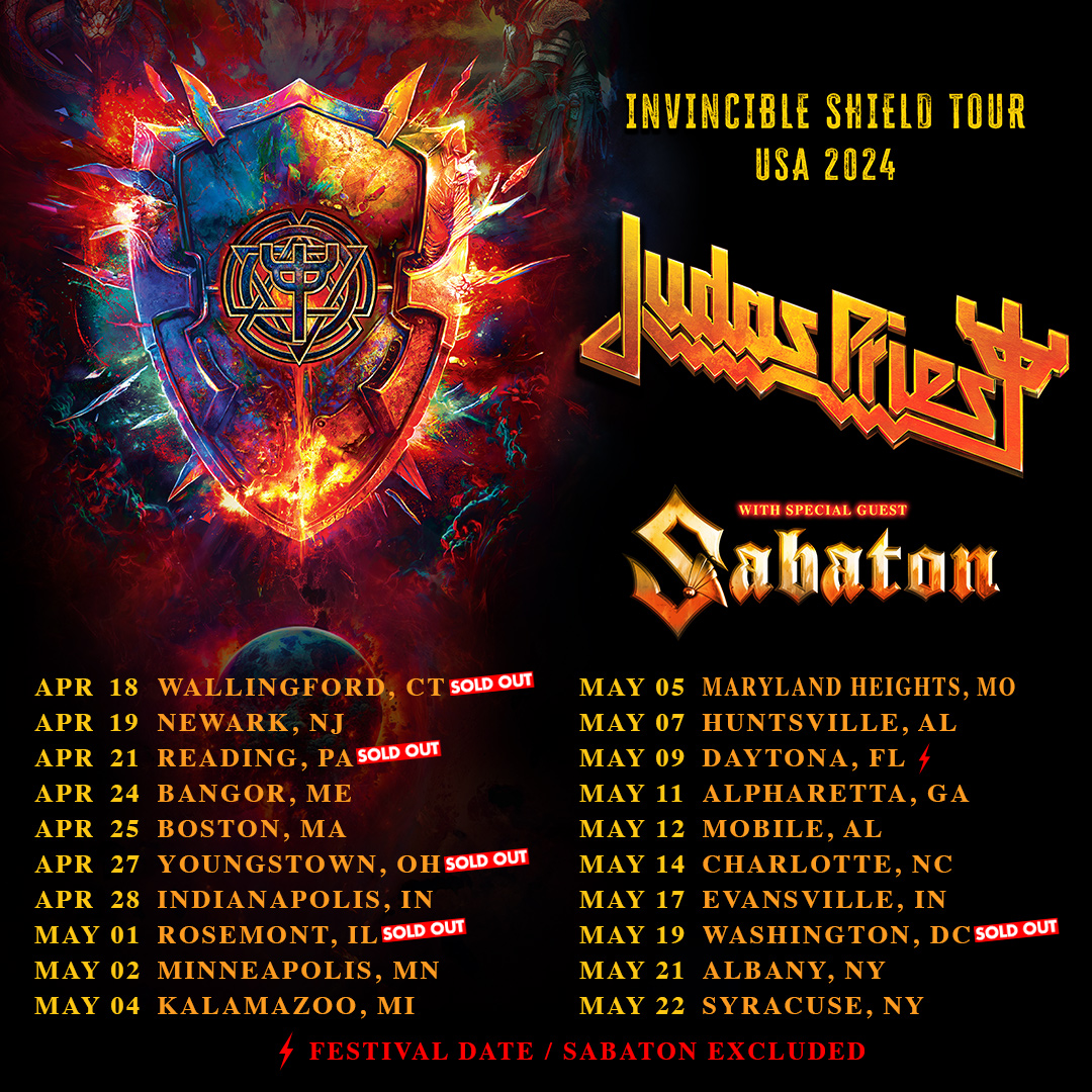 METAL MANIACS! Judas Priest is coming to a US city near you! Buy your tickets today: judaspriestinvincibleshield.com/events/ #judaspriest #metalmusic #InvincibleShield