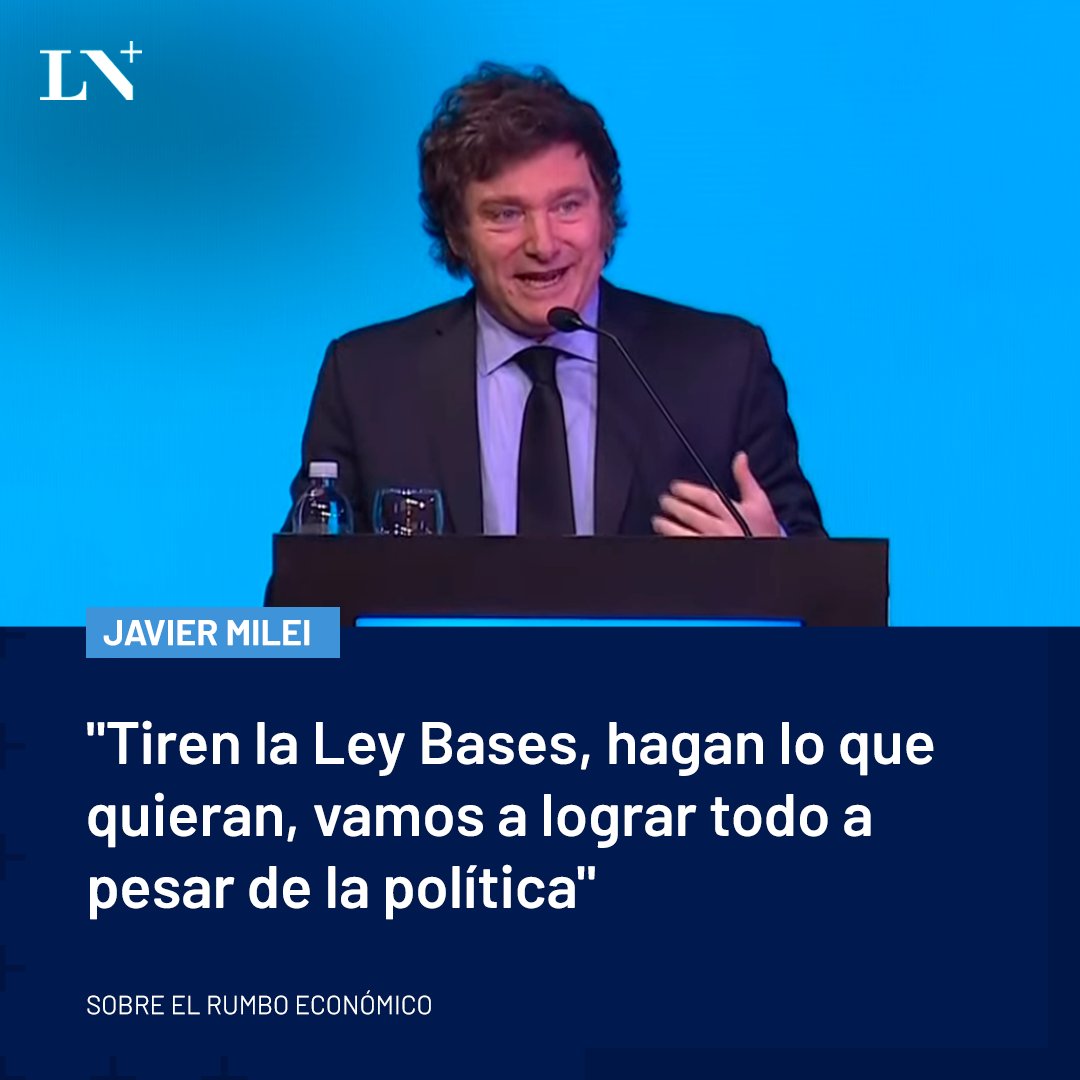 🔷 Durante la cena anual de la Fundación Libertad, el presidente Javier Milei defendió el rumbo económico y le apuntó a la oposición. 👉 En LN+.