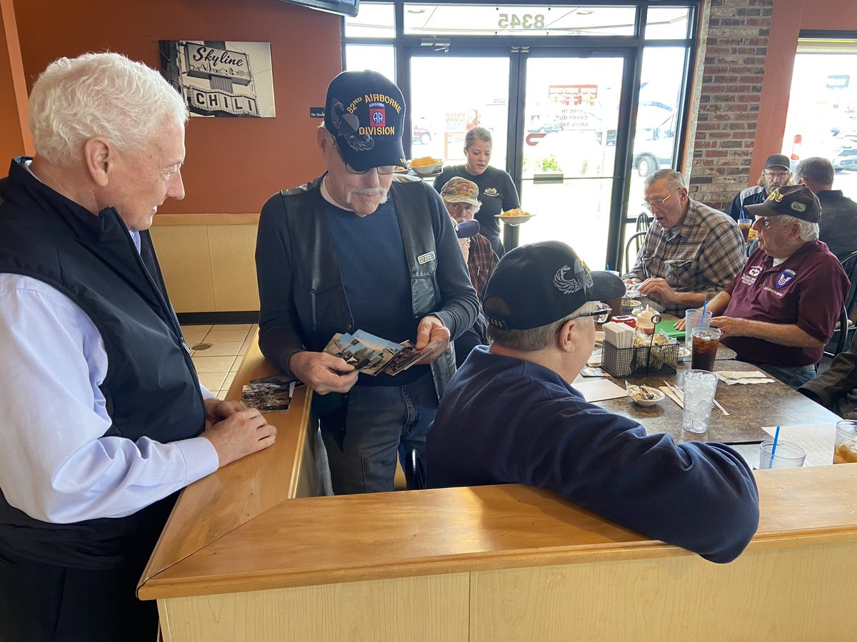 Had the privilege to meet a group of veterans while stopping off for lunch today in Greenwood. Thank you to all those who have served!
