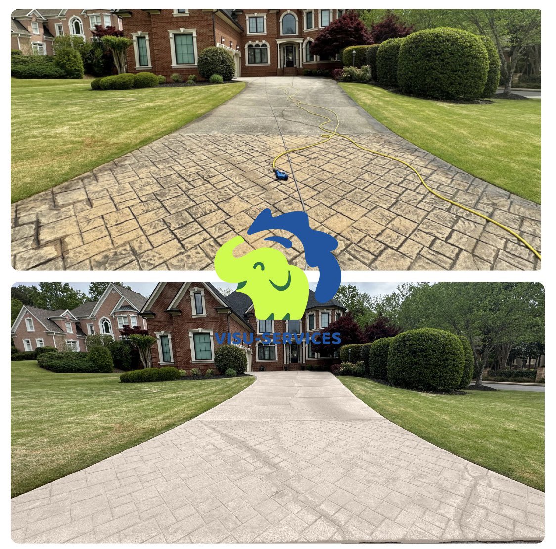 Check out this before and after of one of our recent jobs! Look at the difference a pressure washing job can do for your property! 

💦Get your FREE pressure washing estimate today!

#pressurewash #pressurewashingservices #cleaningservices #softwashing #alpharetta #georgia