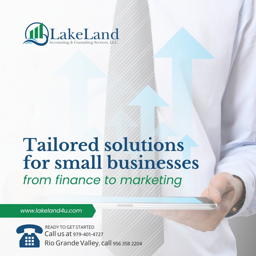 Small business owners: don't let financial worries hold you back. LakeLand Accounting & Consulting Services, LLC is here to provide the support and guidance you need to succeed. #FinancialSupport #LakeLandAccounting