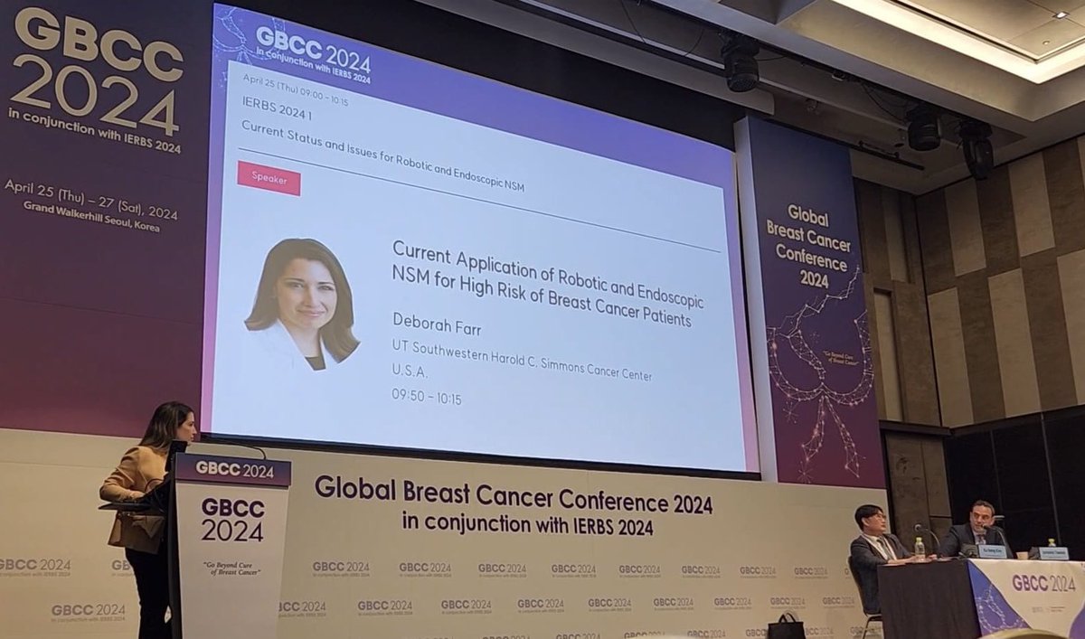 It was a pleasure to present at the Global Breast Cancer Conference about our work with robotic mastectomies. The future is bright when the mind is open @herbert_zeh @HaddockMD @AdamYopp @brendan_sayers