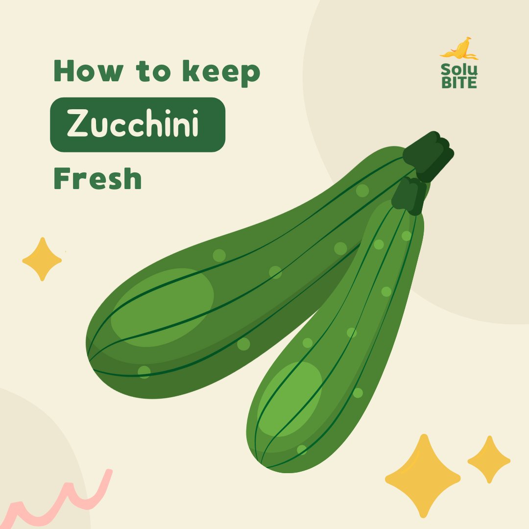 Keep your zucchinis fresher for longer with these storage tips! 🥒📷✨  

let's #MealPlanSmart and #ReduceFoodWaste with @SoluBite_au
#Sustainability #ZeroWasteKitchen #SaveMoney #FoodWaste #SoluBite #SoluBite #FoodWasteHacks