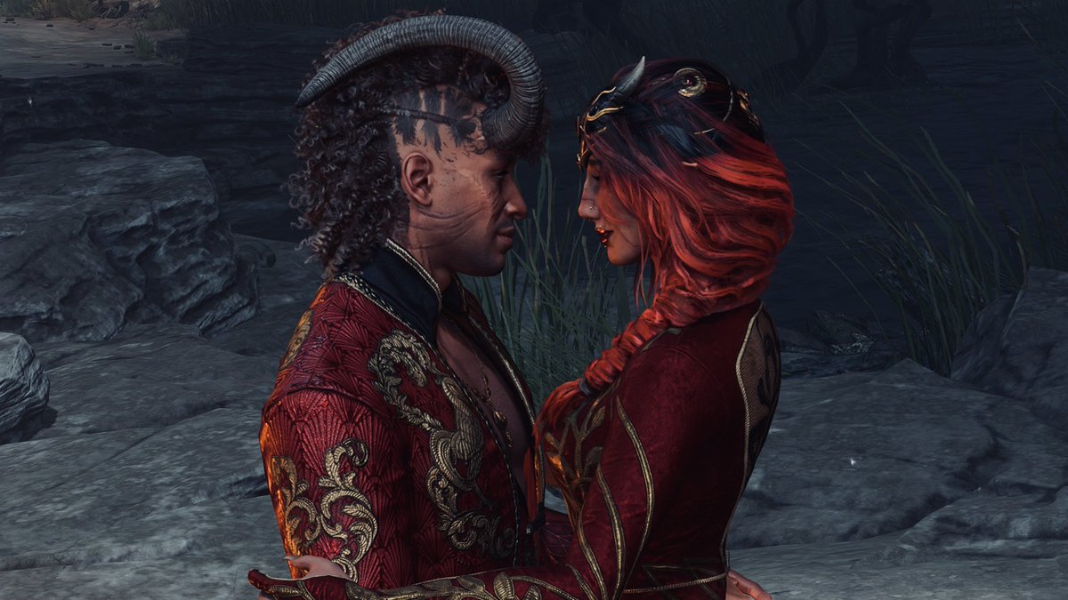 axelthecambion's tweet photo. Wyll Ravengard and his wife, Flare Ravengard βοΈβ₯οΈπ€ #wyllravengard #wyll #wyllxtav #tavxwyll #tav https://t.co/e473SzJybw