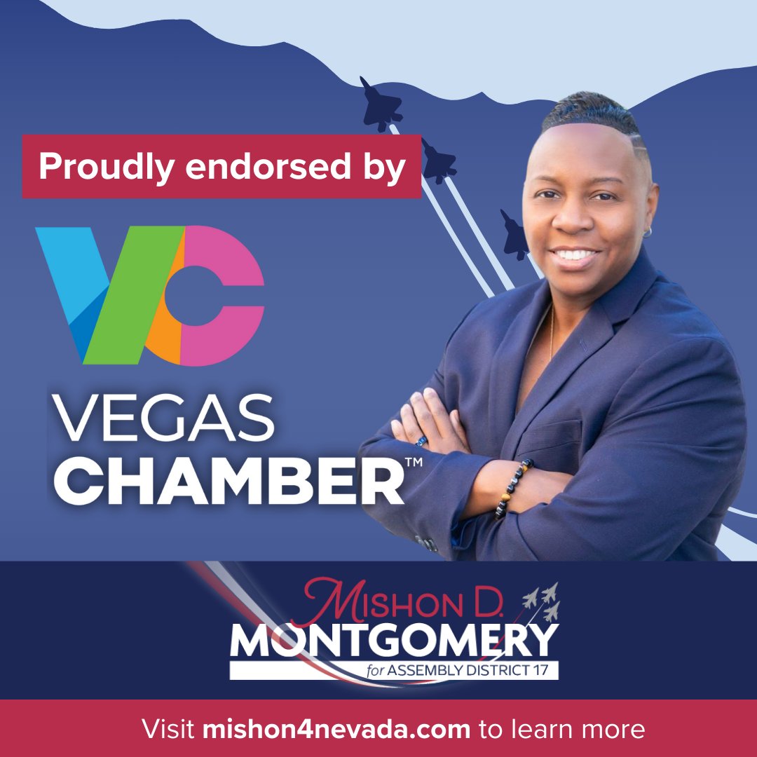 🚨ENDORSEMENT ALERT🚨 As a small business owner, I understand that small businesses are the foundation of a great economy. Thank you, Vegas Chamber, f/the endorsement. In the #nvleg, I will work to support small businesses adding to the cont'd growth of Nevada, for Nevadans!