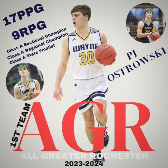 First time in program history we had two players make All-Greater Rochester. Cam was player of the year and PJ 1st team AGR. Also, Cam 5th team All New York State and PJ Honorable Mention All State. Extremely proud of these two!