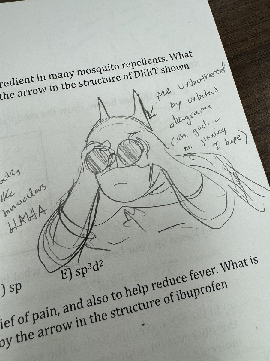 One of my gen chem students this semester is a TALENTED artist and would often draw Batman responding to the questions. Since it’s our last exam before the final, I thought I’d share some. 😂🧪 #batman #iteachchem @pikespeakedu