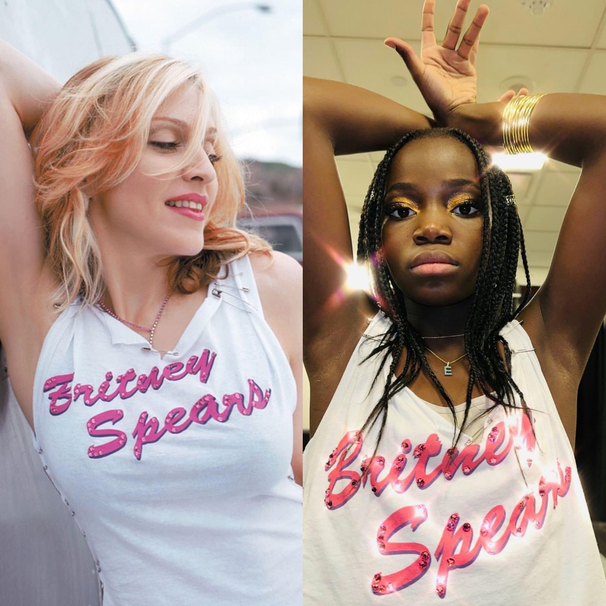 GossipBritney's tweet image. Filha de Madonna com a T-shirt ‘Britney Spears’ de sua mãe ❤️