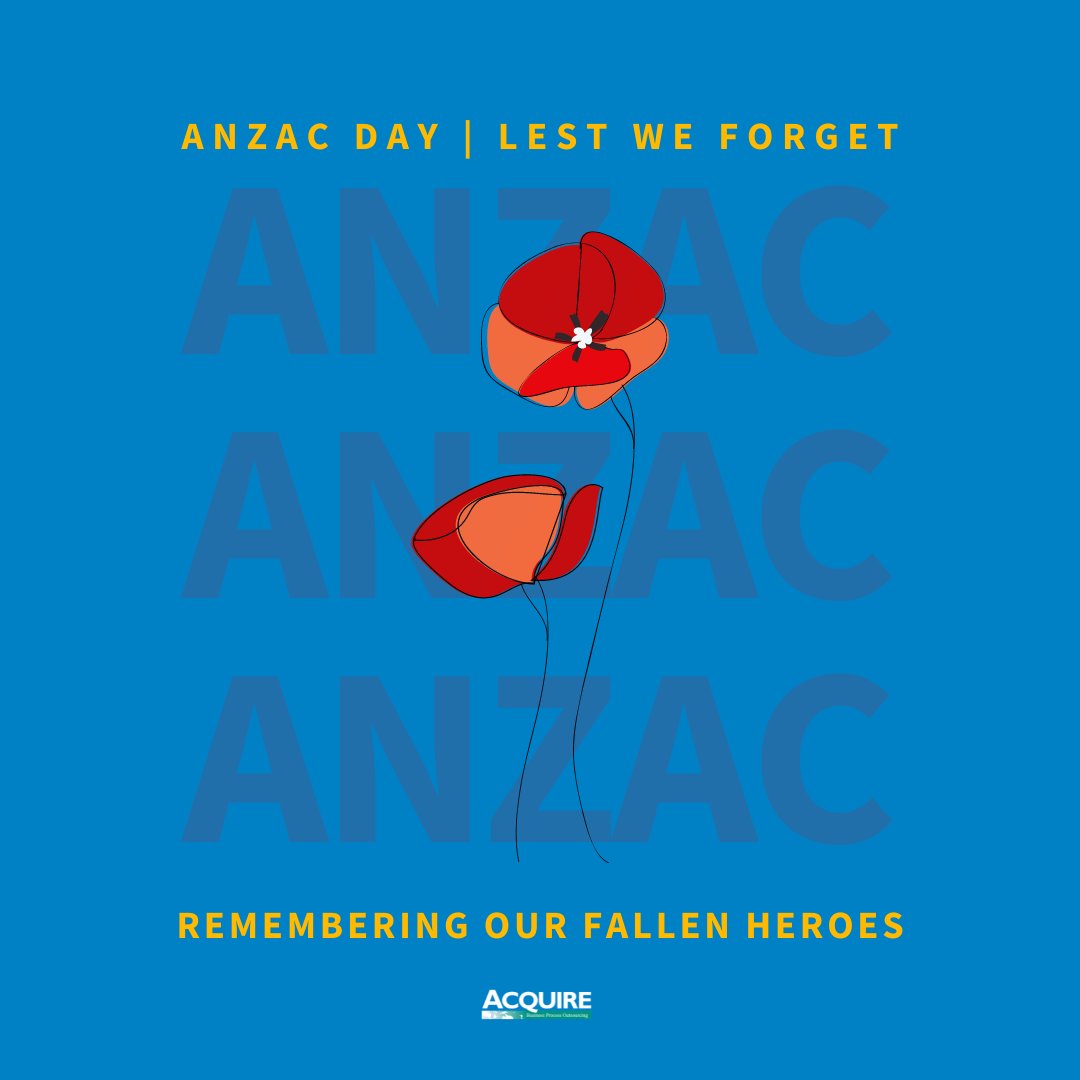 Today, Australia commemorates Anzac Day—a day to honor the courage, sacrifice, and resilience of those who served and fell. It is a solemn reminder of the shared history and enduring spirit of Australia and New Zealand. Lest We Forget. #AnzacDay #LestWeForget #AcquireBPO