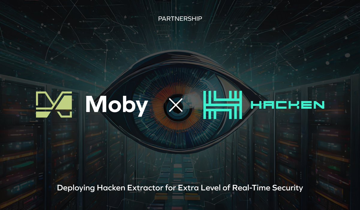 Proudly announcing our partnership with @hackenclub, a leading security firm in web3. Through this partnership, Moby is set to deploy #HackenExtractor — a post-deployment security solution for attack detection and prevention — on a real-time basis to ensure safety.