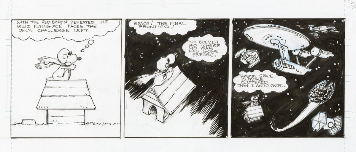 My #Peanuts strip from today's #GraybeardsStudio. Of course, there is a #StarTrek reference. Definitely top 3 today!