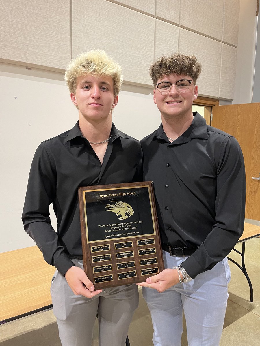 jace_woodward5's tweet photo. Grateful to win the (Team over Me) award for the 24’ season! Thank you to my teammates for nominating my self and @landon_farco for this award. @RichiTrotter @mkillian01 @BnhsHardball https://t.co/aoKfBAmeur