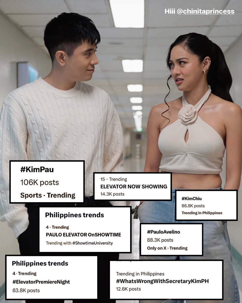 SUPER DUPER PROUD OF THIS FANDOM 🫶🙌👏💪🔥

#ElevatorTheMovie | #Elevator
ELEVATOR NOW SHOWING 
#KimChiu | #PauloAvelino | #KimPau
#WhatsWrongWithSecretaryKimPH 

@mepauloavelino @prinsesachinita