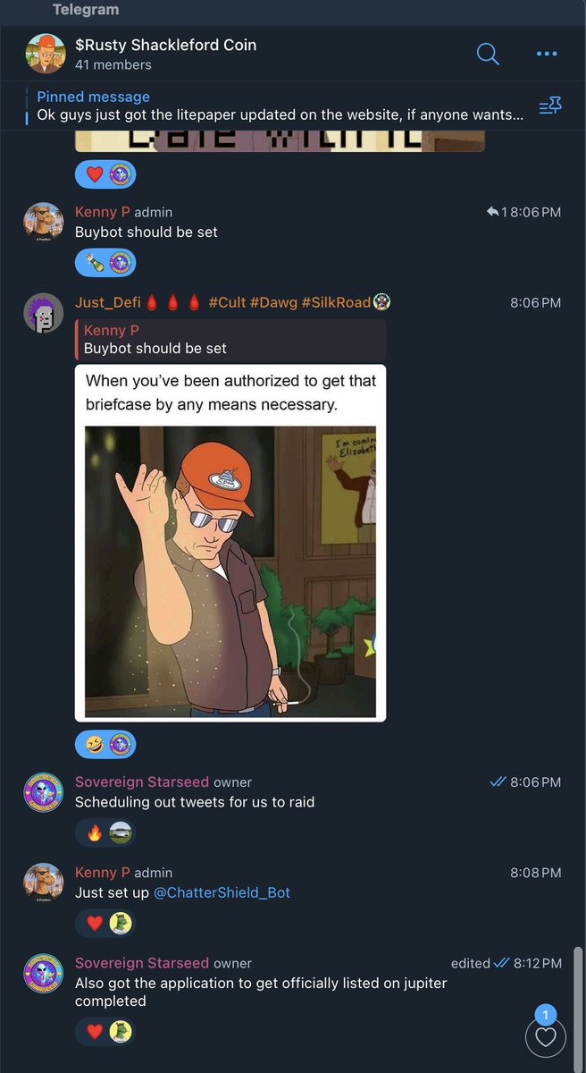 sereth_vibes's tweet image. #devteamsynergy feels amazing when working together with good folks like @TechDruidKenny  and knocking tasks out left and right. 

Also, if you haven&apos;t yet, check out @rustycoinonsol and grab some $RUSTY while you&apos;re at it, the account is small so all growth helps!