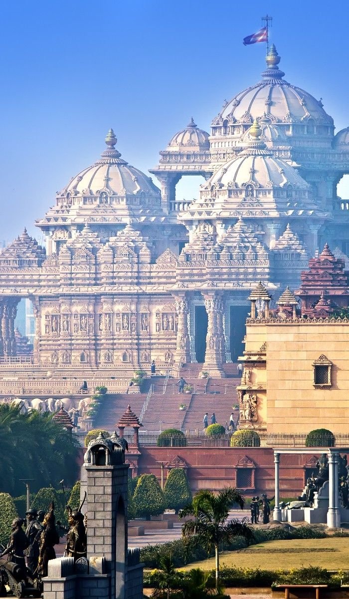 Mesmerising view of Akshardham mandir Delhi 🚩