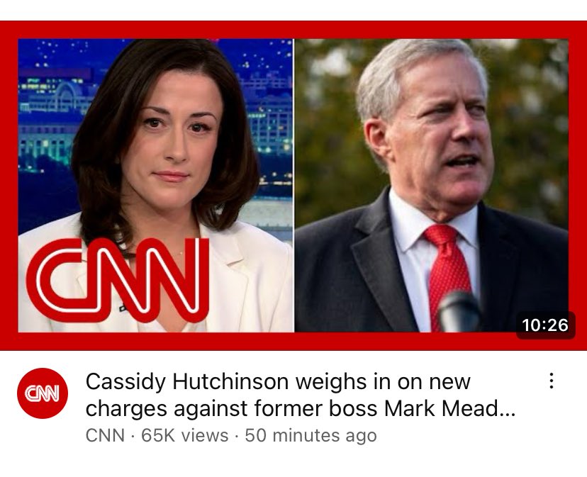 CNN still promoting that LIAR Cassidy Hutchinson. lol