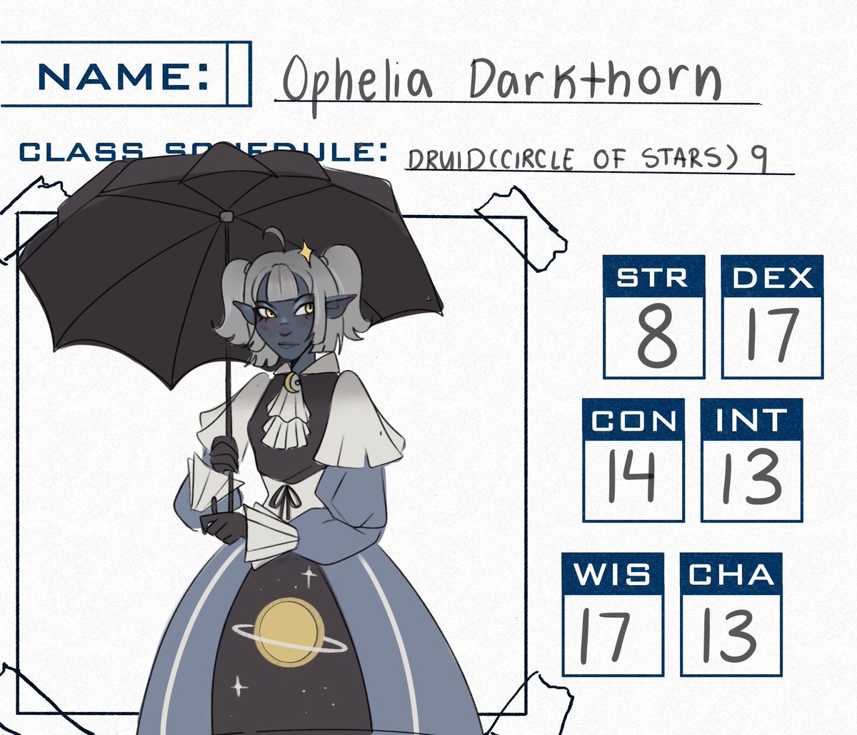 FHSONA Ophelia she is a Drow Druid and she is the president of the astronomy club 🌙✨#fhsona #fantasyhighsona #fantasyhighoc #fhjy #fantasyhigh #opheliadarkthorn