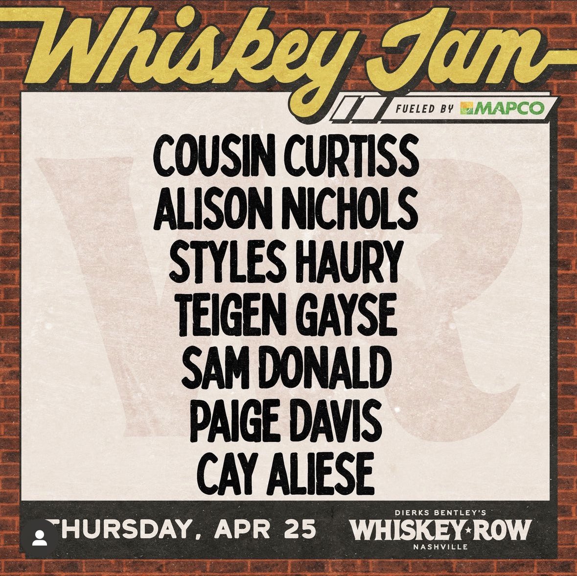 Teigen Gayse (@teigsxo) on Twitter photo Excited is an understantment. All I’ve wanted to do since I started coming to Nash, was the play <a href="/whiskeyjam/">Whiskey Jam®</a> and tomorrow is the night😭❤️ LFG BABY🔥 See you guys there!! Excited is an understantment. All I’ve wanted to do since I started coming to Nash, was the play <a href="/whiskeyjam/">Whiskey Jam®</a> and tomorrow is the night😭❤️ LFG BABY🔥 See you guys there!!