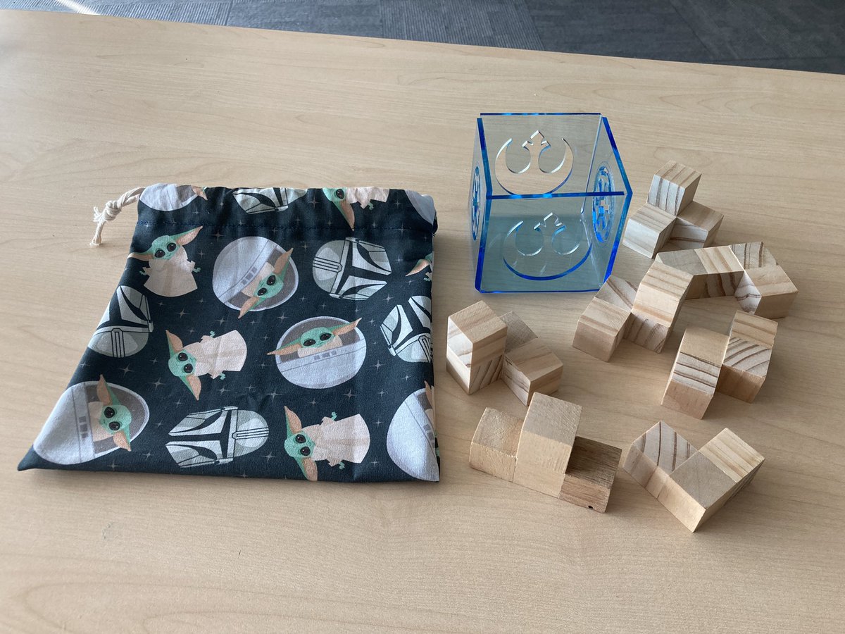 harves4556's tweet photo. I love when my job mirrors my geeky passions. This is what I have modelled with G6 Design class @IGBintschool as they make wooden puzzles, acrylic boxes and fabric bags. #myp #design #mypDesign #igbis #StarWars https://t.co/xXCosNtTZH