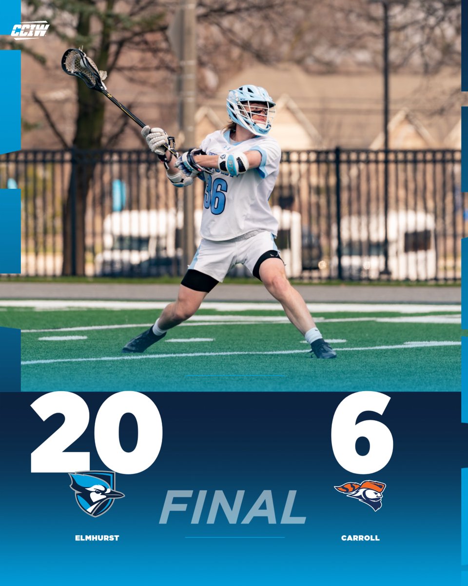 .@elmhurstu_mlax takes down the Pioneers under the lights at Langhorst! #FlyJaysFly