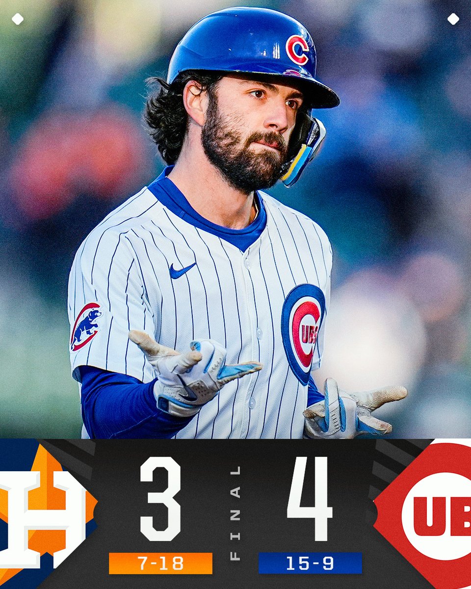 MLB's tweet photo. The @Cubs secure their 8th win in 11 games! https://t.co/e8lMa9cSdc