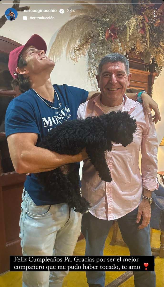 📲|| Marcos vía Instagram stories junto a su papá José y Morita @/marcosginocchio 

"Feliz Cumpleaños Pa. Gracias por ser el mejor compañero que me pudo haber tocado, te amo" ❣️

#MarcosGinocchio