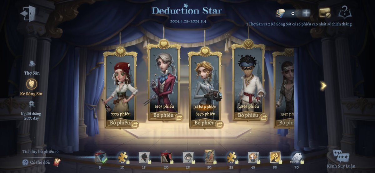 Please halt your votes for Emil and Lily as they are winning survs in CN server, with Lily wooping over 180.000 votes half an hour ago, so if it keeps up they will surely be in shop Please focus on these 3 characters instead to maximize amount of skins: Alice, Frederick and Demi