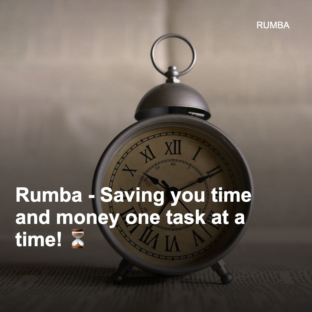 Did you know that Rumba can save you up to 10 hours per week by automating your tasks? 🤩 Imagine all the things you can do with that extra time! #TimeIsMoney #RumbaAutomation