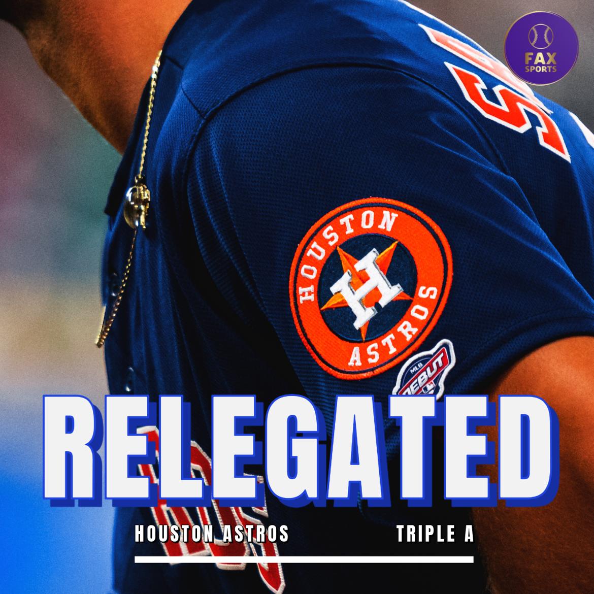MLBONFAX's tweet photo. The Astros have been relegated to Triple-A Sugar Land. https://t.co/hCOw7onB7M