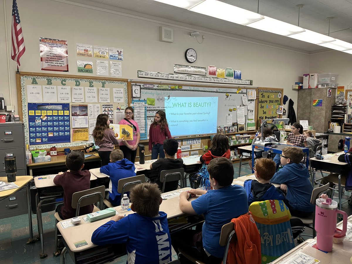 tlaraba1's tweet photo. ABC members from @Aldenmiddle1 had a great morning visiting some @AldenIntSchool classrooms today. Great discussions about what we love about spring and the meaning of true beauty on the inside… not just on the outside. Ty for having us! We will be back for more visits in May:) https://t.co/iU67JGmpH9