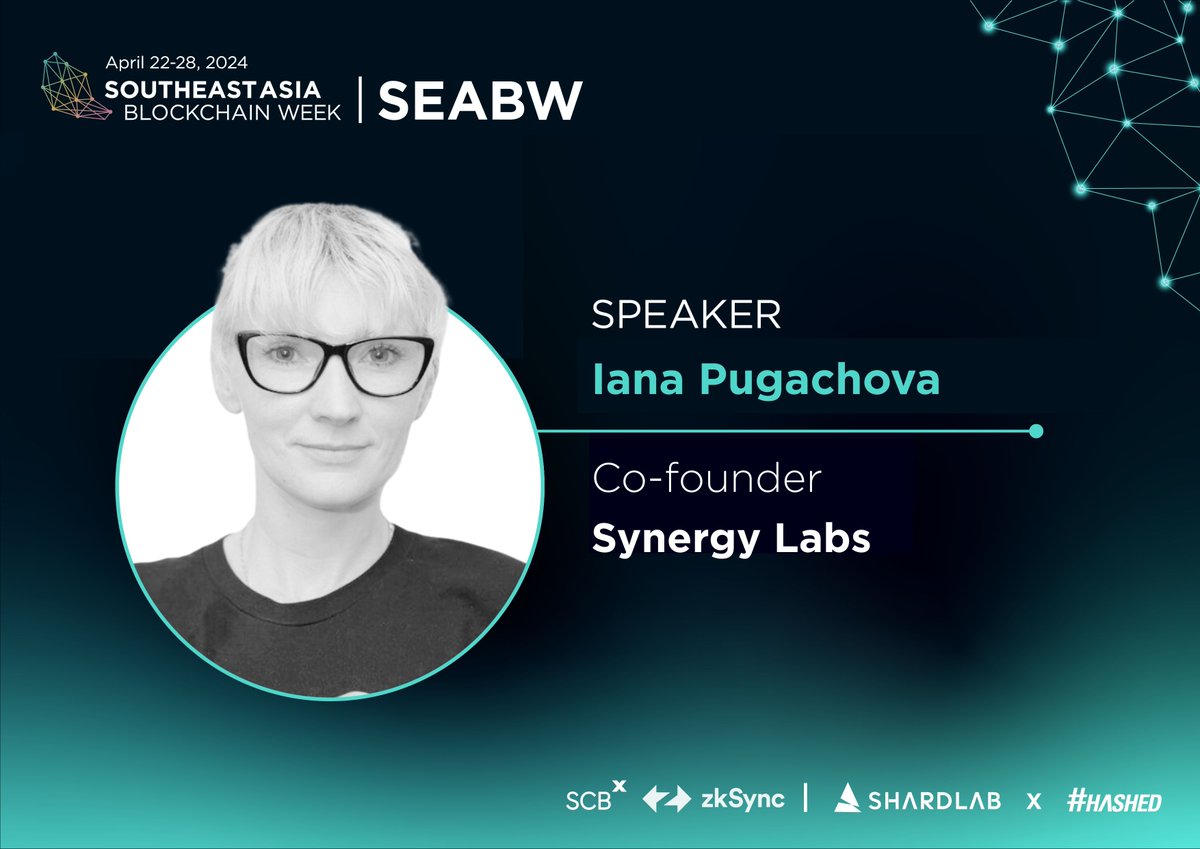 We’re honored to have Iana Pugachova @DeFiWizards speaking at #SEABW2024! Iana is a seasoned web3 contributor, with specialization in marketing, BD, and growth. She co-founded Synergy Labs @icphub_TH, which focuses on accelerating web3 startups.