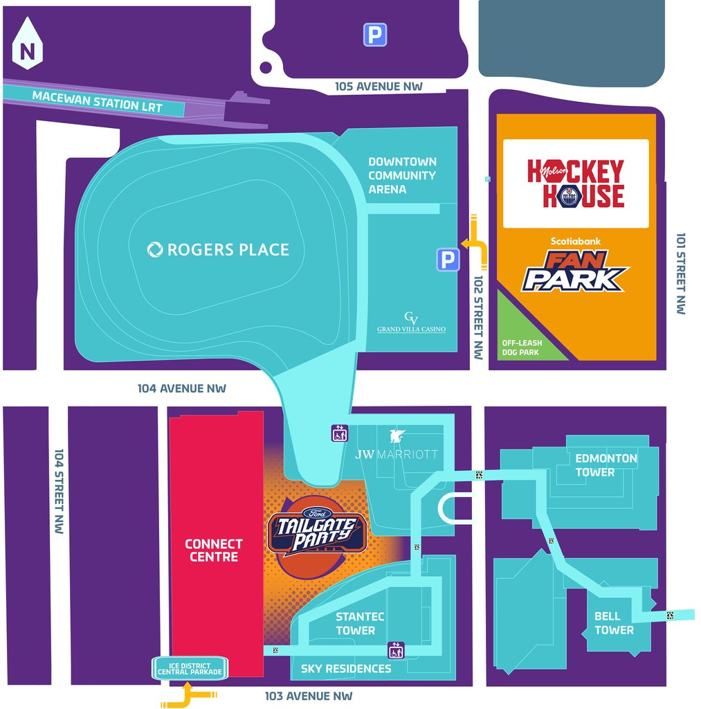 Heads up @EdmontonOilers fans! The @FordCanada Tailgate Party is now at capacity. Fans in the area are encouraged to head across the street to @Scotiabank Fan Park and the @Molson_Canadian Hockey House.