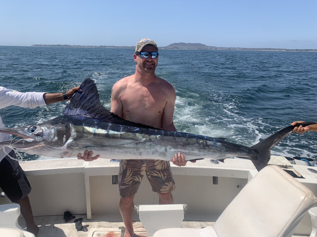 muhly13's tweet photo. Well shit. Every one gets lucky once in a while. Puerto Vallarta #Martin fishing. La Cindy. https://t.co/U5bVnhl8CB