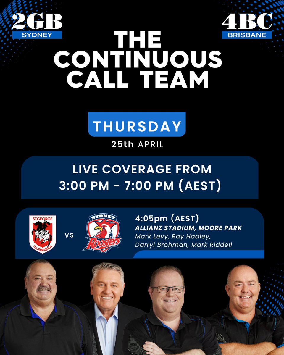 Almost time for Anzac Day footy! @ContinuousCall @marklevy2gb @therealbigmarn