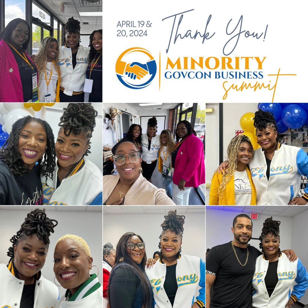 Heartfelt Thanks to Minority GovCon Summit! Together, we can achieve our goals using the knowledge we've gained.

Your FAVE GovCon Strategist,
Dr. Ebony Grey

#GovConSummit #StrategicPlanning #GovernmentContracts #MinorityEmpowerment #FreeResources