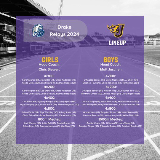 Johnston Athletics & Activities (@jcsd__athletics) on Twitter photo Drake Relays come and support our girls and boys. <a href="/JCSD_Track/">Johnston Boy's Track & Field</a> <a href="/JCSD_GirlsXCTF/">JCSD_GirlsXCTF</a> Drake Relays come and support our girls and boys. <a href="/JCSD_Track/">Johnston Boy's Track & Field</a> <a href="/JCSD_GirlsXCTF/">JCSD_GirlsXCTF</a>