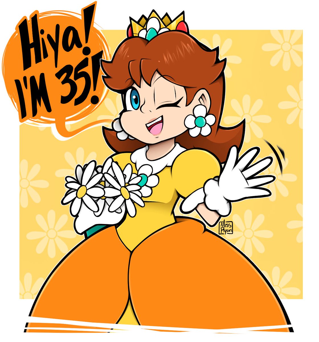 Daisy Sketch for her anniversary 🌼🧡

#princessdaisy #nintendo #fanart