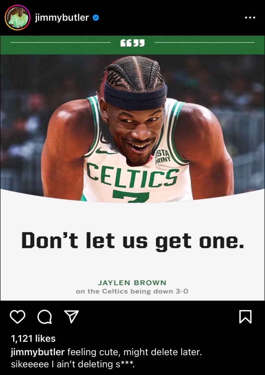 HeatNationCom's tweet photo. Jimmy wild for this 🤣 https://t.co/h3jSAgUSWu