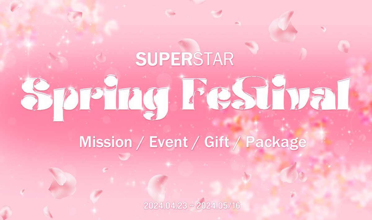 [📢] 🌷SUPERSTAR 봄 축제 오픈!🌷 스페셜 미션 클리어 하기 😎 꽃잎 모으기 💐 매일 지급되는 봄 축제 선물 상자 받기🎁 3주간의 봄 축제를 함께 즐겨요! 🍀 bit.ly/3InMfGO #슈퍼스타제이와이피네이션 #SUPERSTARJYPNATION