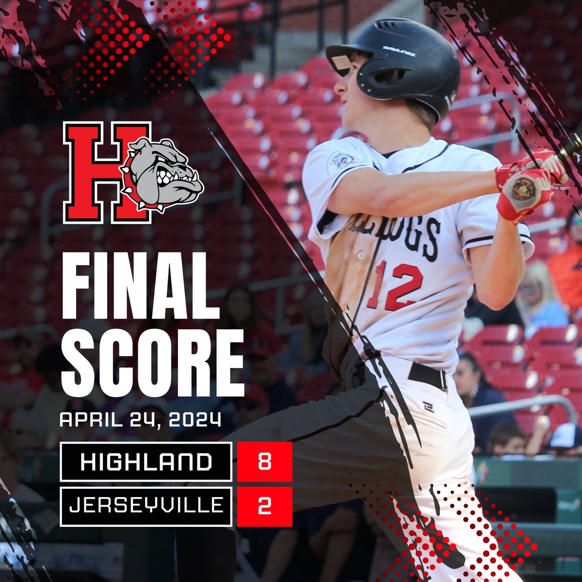 HHS Baseball (@hhsdawgbaseball) on Twitter photo The Bulldogs defeated Jerseyville 8-2 today at Busch Stadium. <a href="/DeklanRiggs/">Deklan Riggs</a> struck out 6 in 3 innings on the mound. <a href="/braxdon_d/">Braxdon Decker</a> had 2 hits and an RBI in the victory. Zane Korte and Alex Howard each had a hit and an RBI. The Bulldogs moved to 20-1-1 on the season. The Bulldogs defeated Jerseyville 8-2 today at Busch Stadium. <a href="/DeklanRiggs/">Deklan Riggs</a> struck out 6 in 3 innings on the mound. <a href="/braxdon_d/">Braxdon Decker</a> had 2 hits and an RBI in the victory. Zane Korte and Alex Howard each had a hit and an RBI. The Bulldogs moved to 20-1-1 on the season.