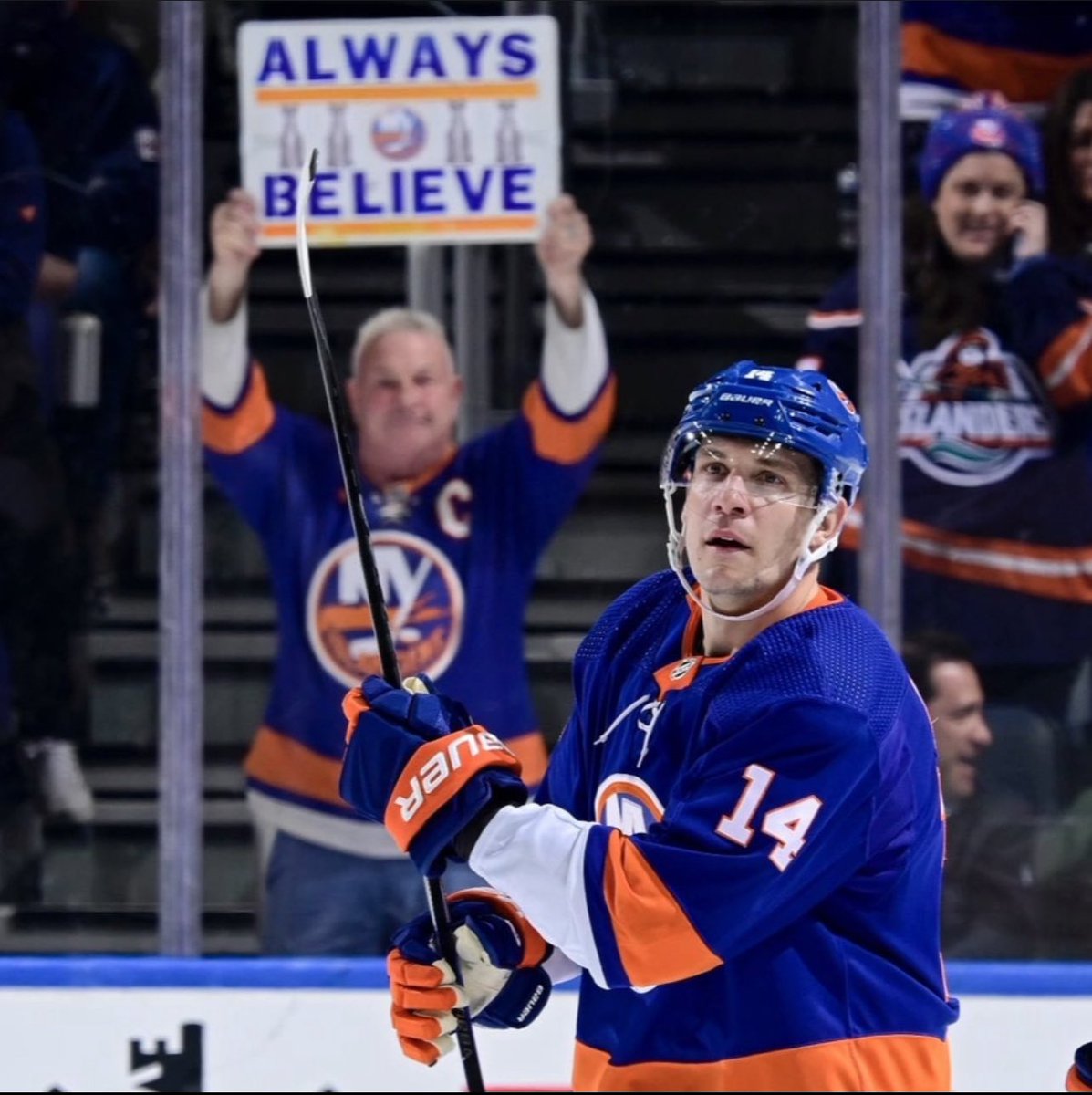 IslandersLive53's tweet photo. Game Three of the 2023-24 Stanley Cup Playoffs is the #Islanders biggest game of the year by far. One shift at a time, one period at a time. Go out there and take down the Canes ALWAYS BELIEVE LFGI โ๏ธ #Isles #BoHorvat #RyanPulock #AlwaysBelieve #IslandersLive https://t.co/ptj6wt2ra5