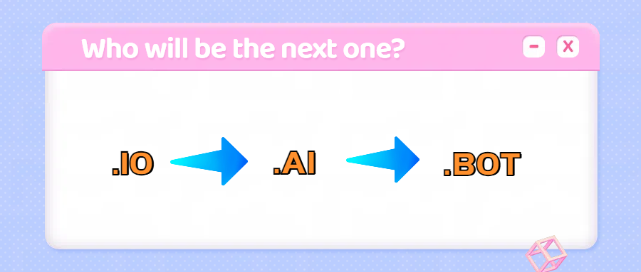 In the domain extension realm, .io once took the spotlight, followed closely by the emergence of .ai. Now, some predict that the next big thing could be .bot. What do you think? #Domains