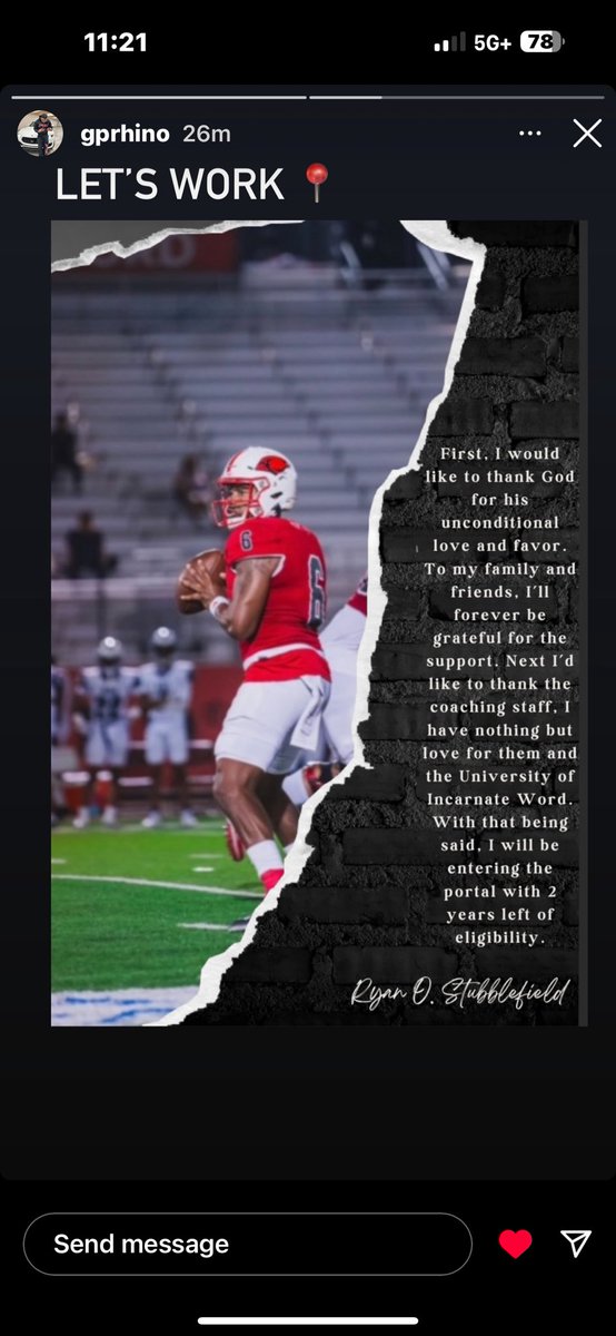 My son is looking for a football home… 2 years of eligibility. High IQ, High GPA, High Velocity, High Accuracy, High Work Ethic, Highly Competitive, High Character….” Let’s Soar High”