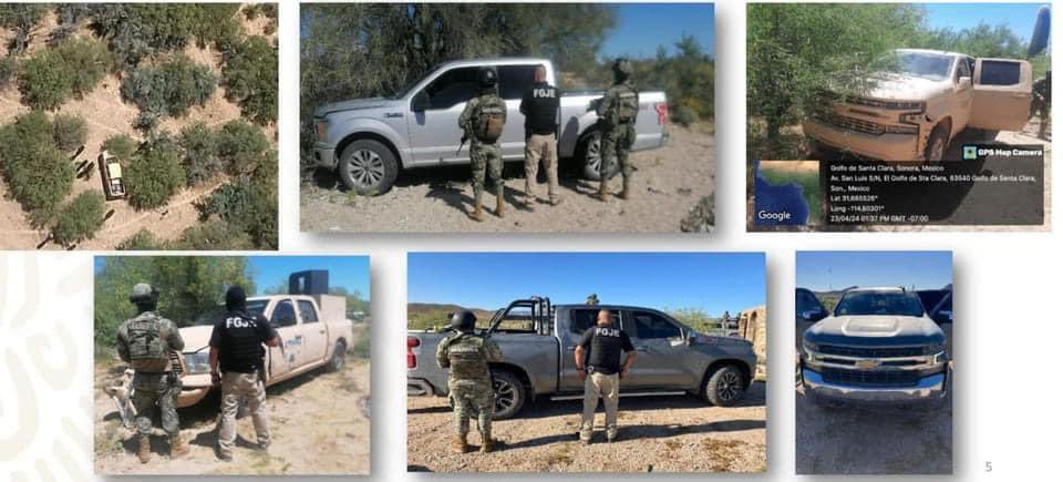 📸 | #SLRC, #Sonora Capturan a 21 personas, arsenal , embarcaciones y vehículos En acciones coordinadas entre los tres niveles de gobierno, integrantes de la Mesa Estatal de Seguridad, efectuaron la detención de 21 personas y el aseguramiento de arsenal bélico, embarcaciones,