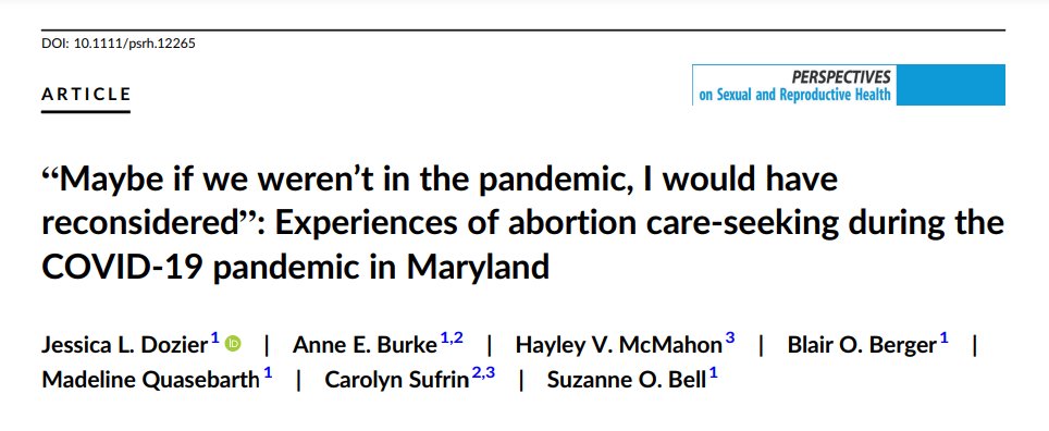Our new @PSRHjournal article led by Dr. @jess_dozier is out! Though patients felt abortion was the right decision, some would've chosen to parent if they could afford it. As RJ makes clear—BOTH abortion access & parenting support are crucial for autonomy: doi.org/10.1111/psrh.1…