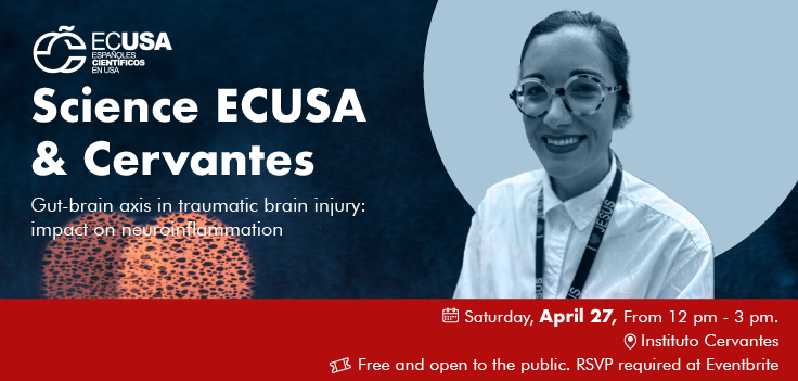 The gut microbiota has been implicated in important roles in the brain in alteration of microglial activity and neurobehavioral functions in health and disease. Join us on April 27 at 12 pm. ecusa_cervantes.eventbrite.com #braintrauma #neuroinflammation #guthealth #gutbrainconnection