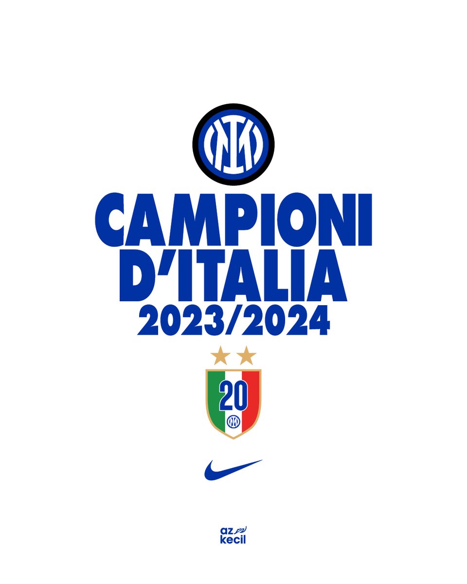 zainudyn's tweet image. Inter Milan Scudetto 2023/2024

#mulaiajadulu #desain #bola #inter #scudetto