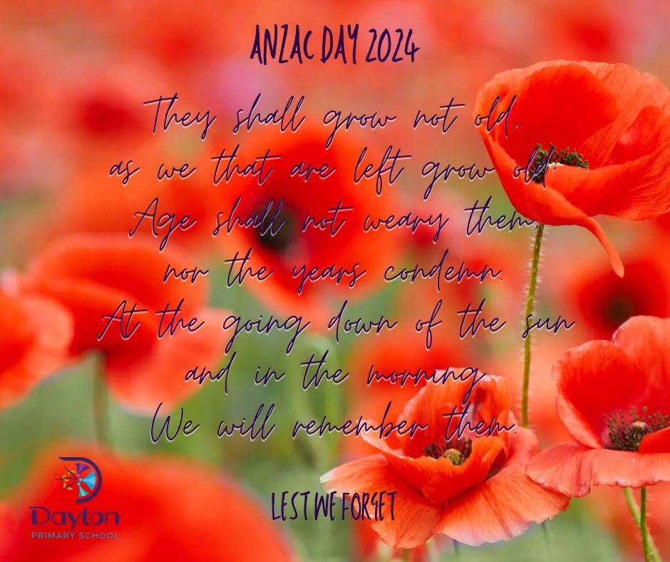 They shall grow not old, as we that are left grow old; Age shall not weary them, nor the years condemn. At the going down of the sun and in the morning We will remember them. Lest we forget. #AnzacDay2024