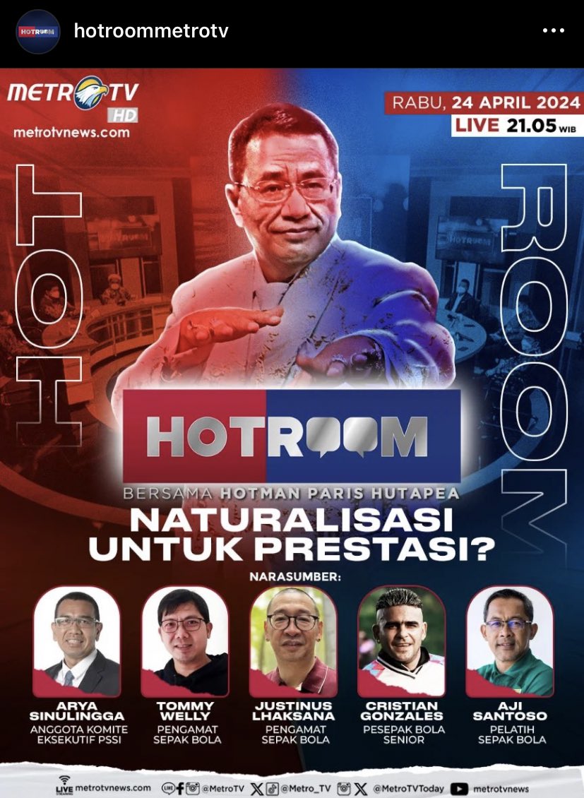 STOP PUBLIKASI 🚫

Sejak malam tadi kami sama sekali tidak tertarik untuk menonton dan membuat tweet perihal Tommy Welly. Namun, pagi ini kami angkat sbg himbauan kedepannya untuk mengabaikan cuitan miring dari orang2 yg sentimen terhadap coach STY.

Keinginan publik sudah