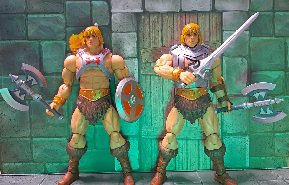 The Masterverse Revolution Battle Armor He-Man is easily my favorite Masterverse He-Man. The headsculpt is a huge improvement, the buck is great, the battle axe is perfect, and the armor has a beautiful metallic shine to it that works way better than the earlier NE BA He-Man.